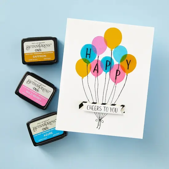 Spellbinders BetterPress Press Plate & Die Set-Happy Hooray Balloons Registration {6}