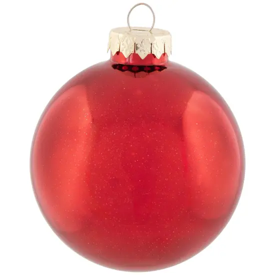Northlight 2-Finish Glass Christmas Ball Ornaments -3.25" (80mm) - Red and Gold - 72ct {6}