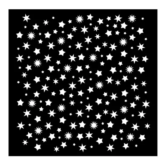 Stamperia Stencil 7"X7"-Classic Christmas Stars Pattern {3}