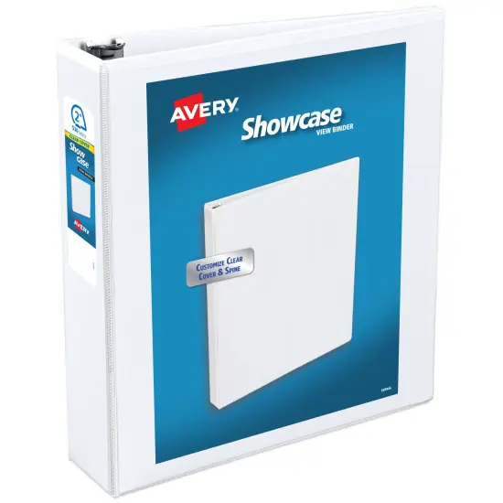 Avery Economy Showcase View 3 Ring Binder, 2 Inch Slant Rings, 1 White Binder (19701) {1}