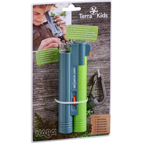 HABA Terra Kids Microcsope - Pocket Size with Carabiner and 30x Magnification Multicolor {7}