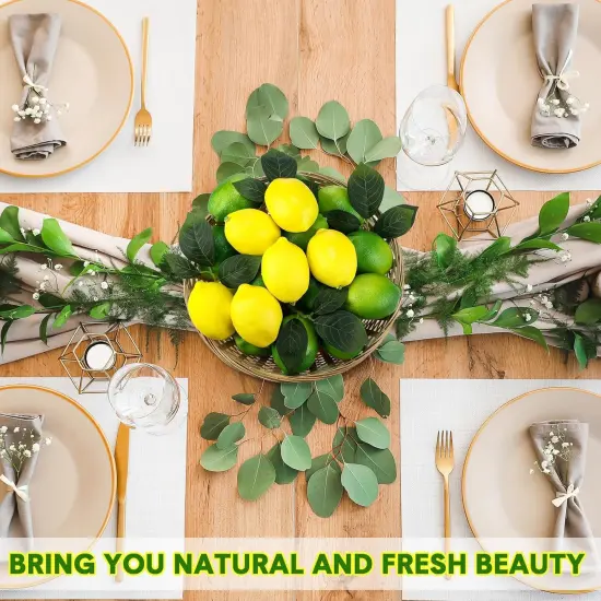 Fake Lemon Limes Artificial Fruits Yellow Green - (24 Pcs) {5}