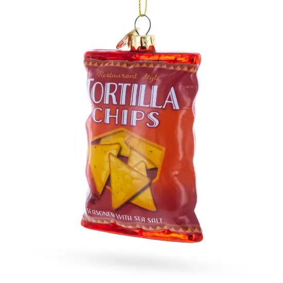 Tortilla Chips Bag Glass Christmas Ornament {4}