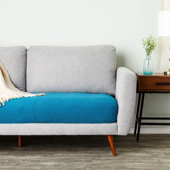 Large Stretch Couch Cushion, Replacement Slipcover for Couches, Sectionals, Armchairs, Furniture, Chaise Lounge, Fits a Cushion with 59-75 In Length, 20-27.5 in Width, and 2-9 in Height (Teal) Blue {2}