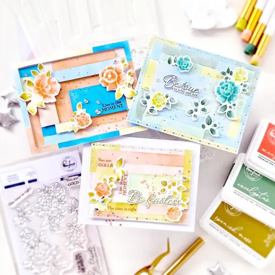 Pinkfresh Studio Stencils 4.25"X5.5" 5/Pkg-Modern Rug {3}