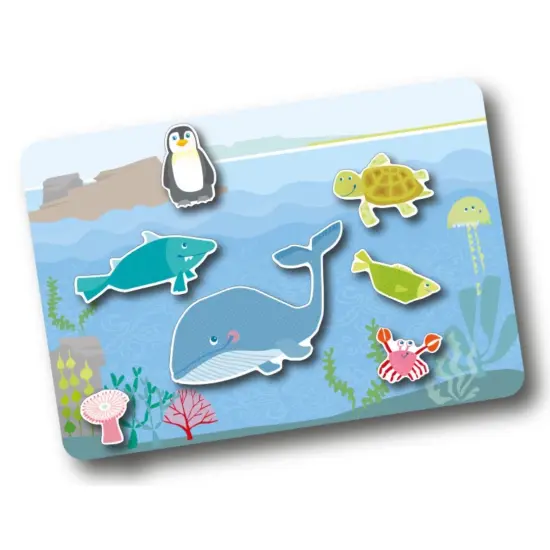 HABA Magnetic Puzzle Animals Around the World Habitat Matching Game for Toddlers, Travel-Friendly Learning Toy, Airplane Activity for Kids Multicolor {4}