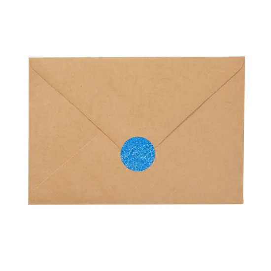 360-Pack 1-Inch Round Glitter Dots, Sparkle Stickers for Wedding, Birthday, and Graduation Invitations, Adhesive Envelope Seal Stickers, DIY Crafting Supplies (Blue) {5}