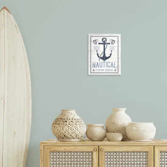 Stupell Industries Nautical Fishing School Wall Plaque Art Design by Angela Nickeas {2}