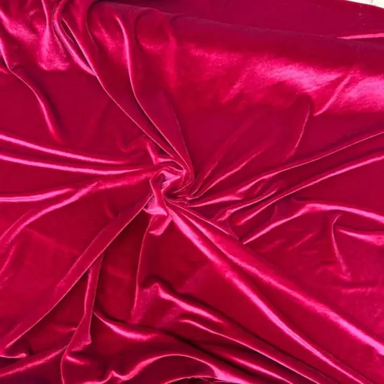 1 Yard Stretch Velvet Fabric Soft Durable Polyester Spandex for Upholstery & Event Decor Royal {4}