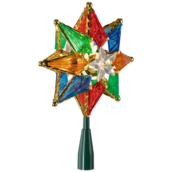 Northlight Lighted 8-Point Star Christmas Tree Topper - 11" - Multi-Color - Clear Lights {5}