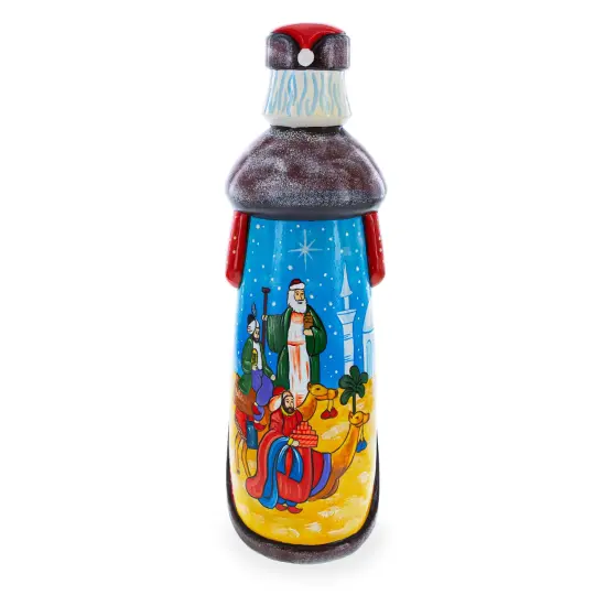 Nativity Scene Hand Carved Ukrainian Solid Wood Santa Figurine 11 Inches {4}