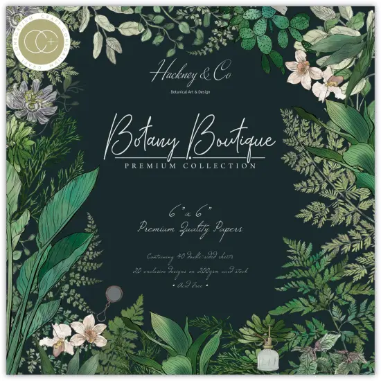 Craft Consortium Double-Sided Paper Pad 6"X6" 40/Pkg-Botany Boutique {1}