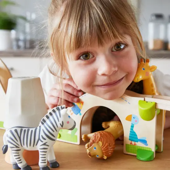 HABA Little Friends Lion - Chunky Plastic Zoo Animal Toy Figure Multicolor {7}