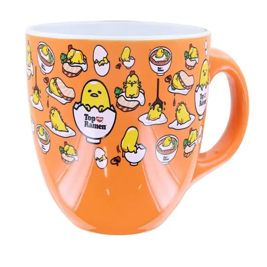 Sanrio Gudetama x Nissin Top Ramen Ceramic Soup Mug | Holds 20 Ounces {3}