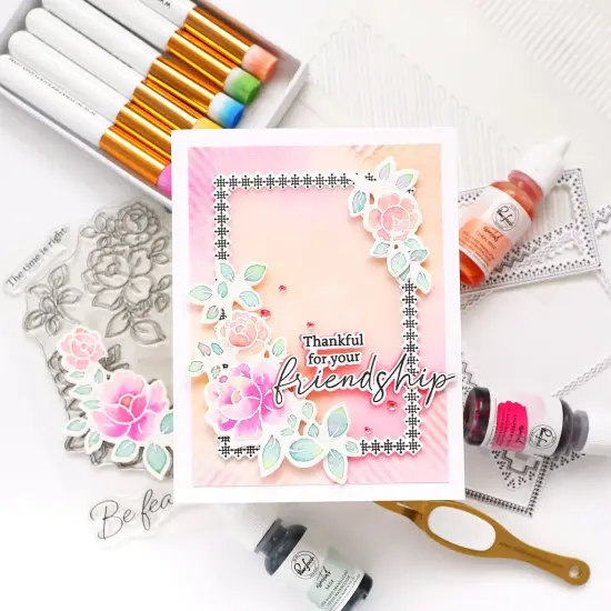 Pinkfresh Studio Stencil 4.25"X5.25"-Be Fearless {5}