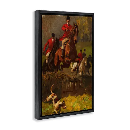 Stupell Industries Classic Hunting Dog Scene Floater Framed Canvas Wall Art Design by Tina Higgins Designs, Inc. {3}