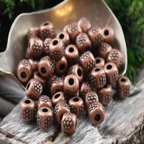 *250* 4mm Antique Copper Barrel Spacer Beads {1}