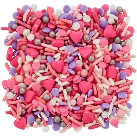 Wilton Purple and Pink Hearts Valentine's Day Sprinkle Mix 4.08 oz. {4}