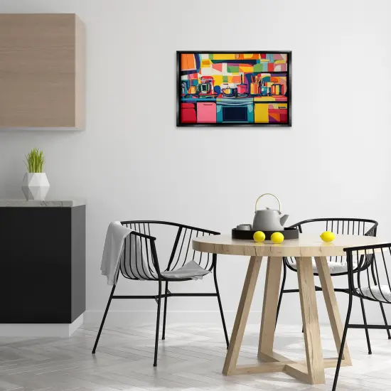 Stupell Industries Whimsical Hued Kitchen Floater Framed Canvas Wall Art Design by LSR Design Studio {2}