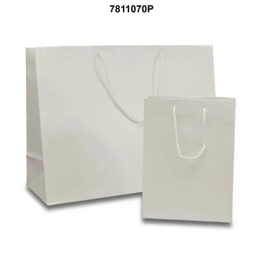 Glossy Euro Totes 16'' x 6'' x 12'' for Small Packaging Needs White {3}