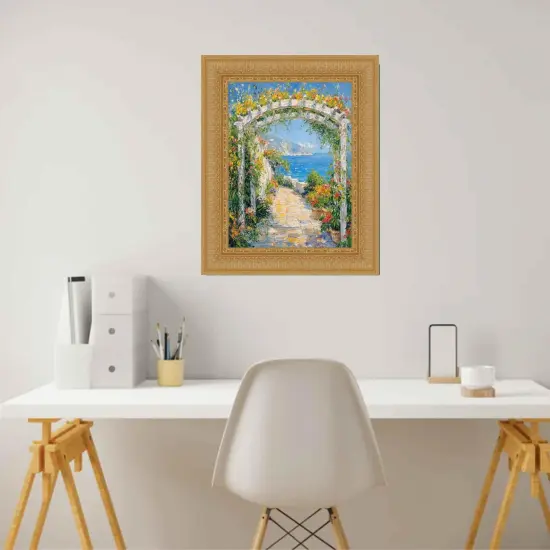 Wide Victorian Gold Baroque Picture Frame 11x17 frame {4}