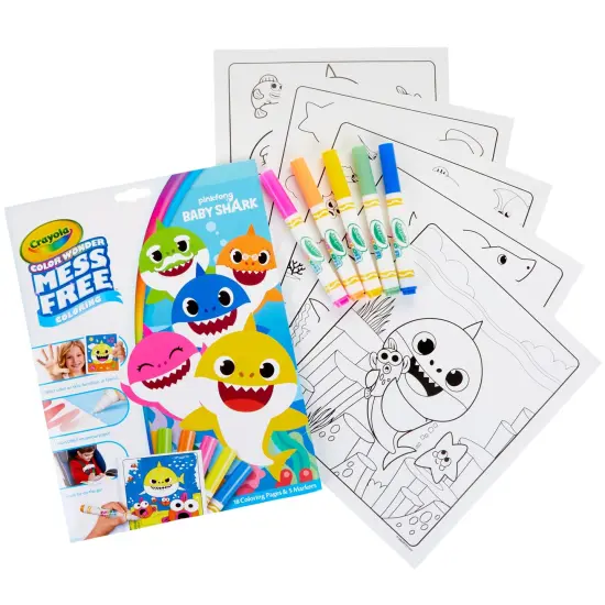 Color Wonder Mess Free Coloring Pad & Markers, Baby Shark {1}