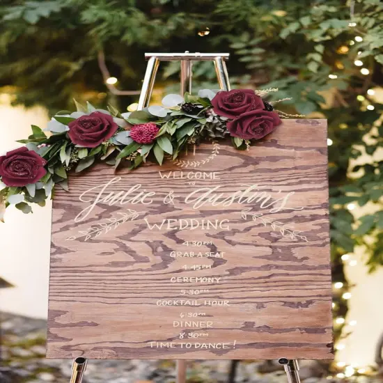 100pcs Burgundy Glitter Roses Foam Glitter Flowers Fake Roses {3}