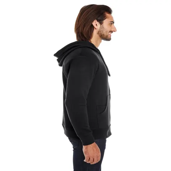Unisex Triblend French Terry Full-Zip BLACK SOLID {3}