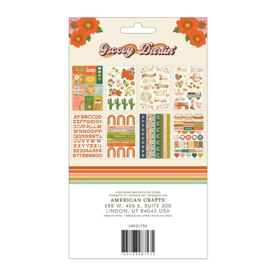 Jen Hadfield Groovy Darlin' Sticker Book-8 Sheets {2}