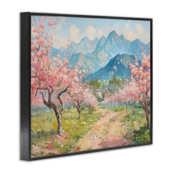 Stupell Industries Cherry Blossom Mountains Framed Giclee Wall Art Design by LSR Design Studio {3}