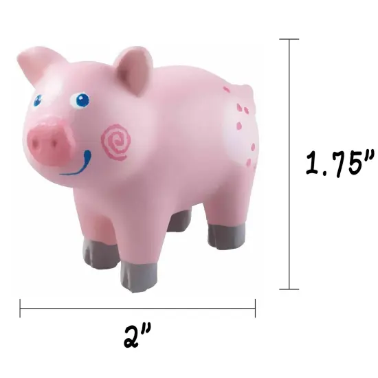 HABA Little Friends Piglet - 2" Farm Animal Toy Figure Multicolor {5}