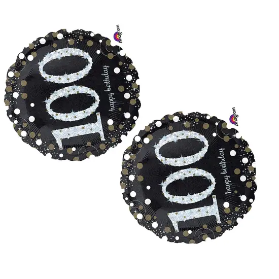 Sparkling Birthday 100 18" Foil Mylar Balloon {5}