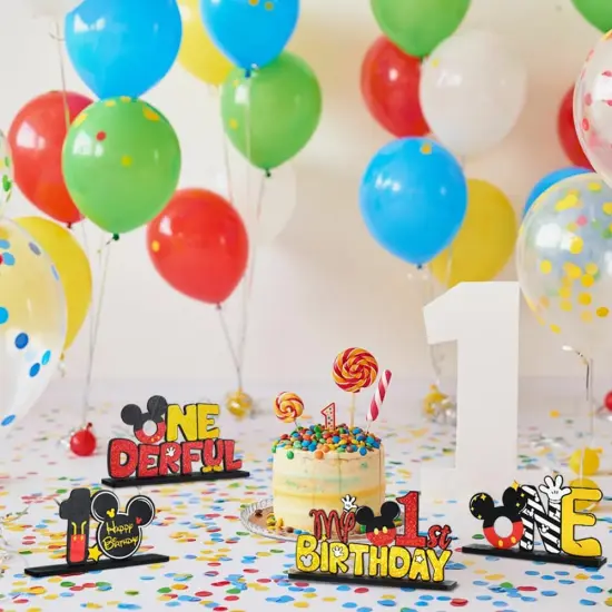 Mouse 1st Birthday Party Supplies 1st Table Centerpieces {4}