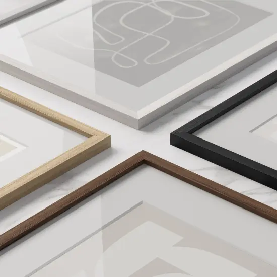 Haus and Hues Oak Wood Picture Frames Matted with Real Glass Natural {8}