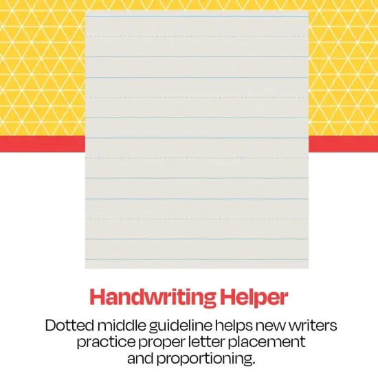 School Smart Picture Story Paper, 1 Inch Rule, 1/2 Inch Skip, 18 x 12 Inches, 500 Sheets {5}