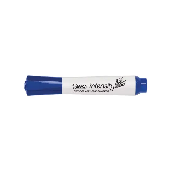 BIC Intensity Low Odor Dry Erase Marker, 12 Pack, Chisel Tip, Blue, Erases Cleanly, Non-Toxic Markers {3}