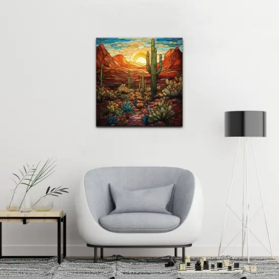 Framed Paint by Numbers for Adults Beginner, Wilderness Landscape Acrylic Easy Paint by Numbers Kits with Frame Cactus Art Craft Kits for Adults Suitable for Wall Decoration {3}