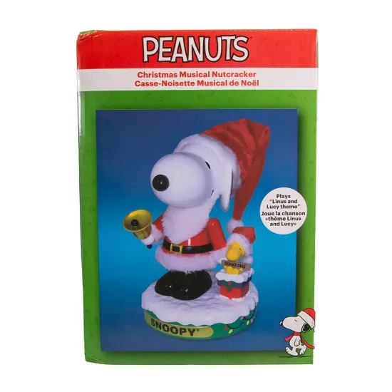 Kurt Adler 10-Inch Battery-Operated Musical Santa Snoopy Nutcracker {2}