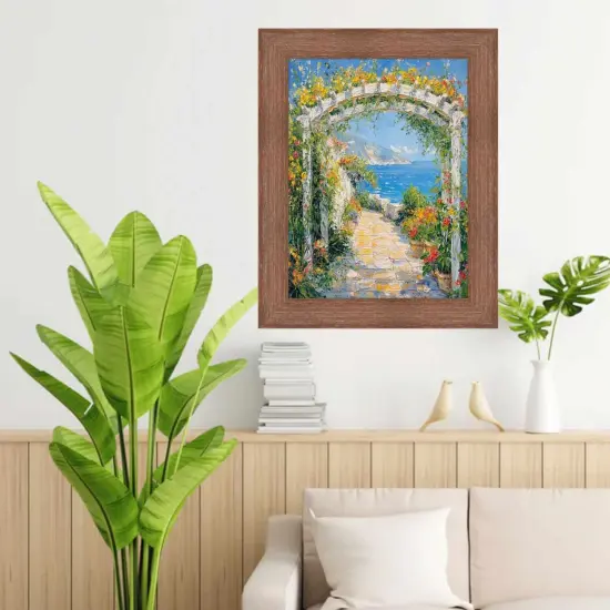 Rust Brown Grain Barnwood Picture Frame 36x48 frame {6}