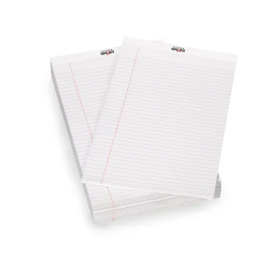School Smart Legal Pad, 8-1/2 x 14 Inches, White, 50 Sheets, Pack of 12 {6}
