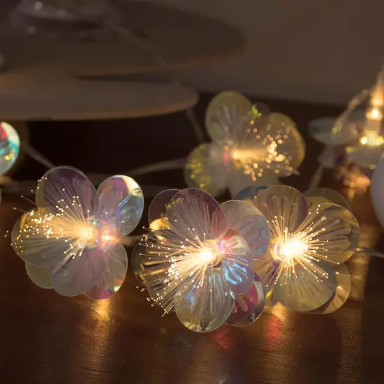 6.5ft 10 LED Flower Garland Lights Fairy Lights for Christmas {3}