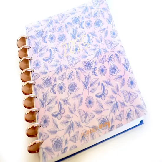 2025 Planner - Horizontal Layout, Disc Bound - "Butterfly Doodles" (#709) {2}