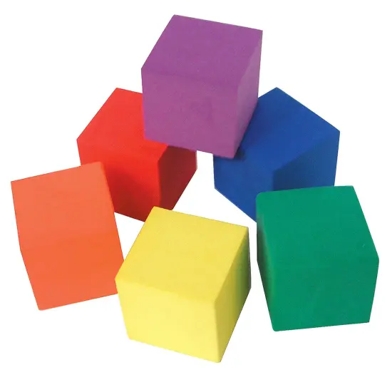 Foam Color Cubes, 1in, 30 Pieces {1}