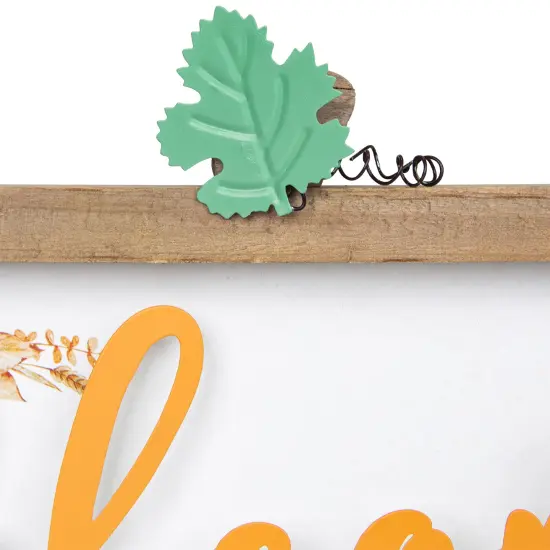 Northlight Pumpkins and Sunflowers Welcome Fall Harvest Wall Sign - 11" Beige {6}