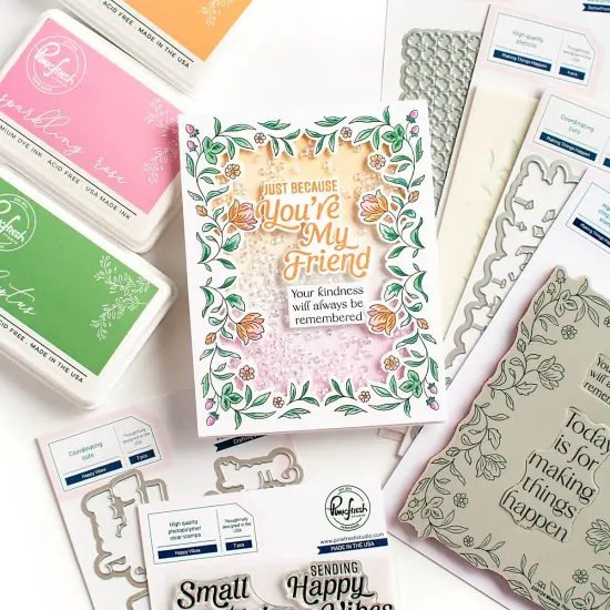 Pinkfresh Studio Stencils 4.25"X5.25" 4/Pkg-Making Things Happen {4}