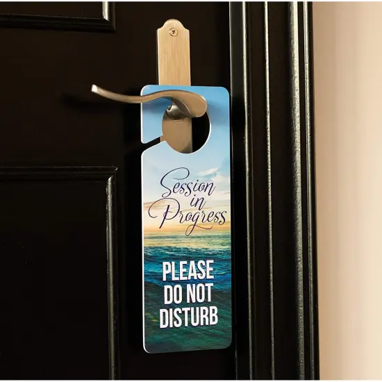 3 Pack Plastic Do Not Disturb Door Hanger Sign for Therapy, Massage Session in Progress, 3.5 x 9.4 Inches Multicolor {3}