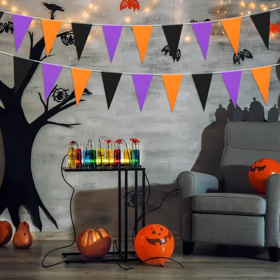 10 Pieces 328 ft Halloween Pennant Banner {2}
