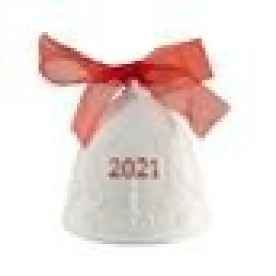 Lladr&oacute; Holiday Collection: 2021 Christmas Bell (Red) Hanging Ornament {1}