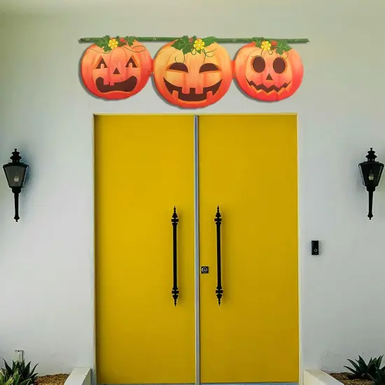 Halloween Pumpkin Banner - Red {5}