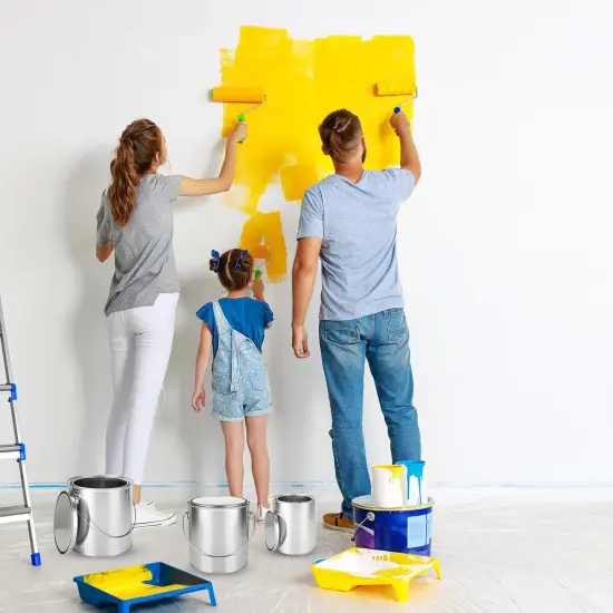 4 Pack Empty Paint Cans with Lids {5}